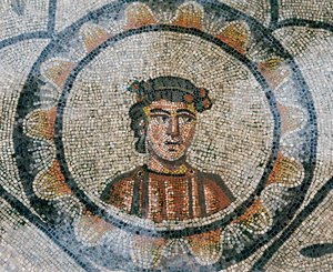 Dettaglio del pavimento della Basilica paleocristiana di Aquileia, Udine